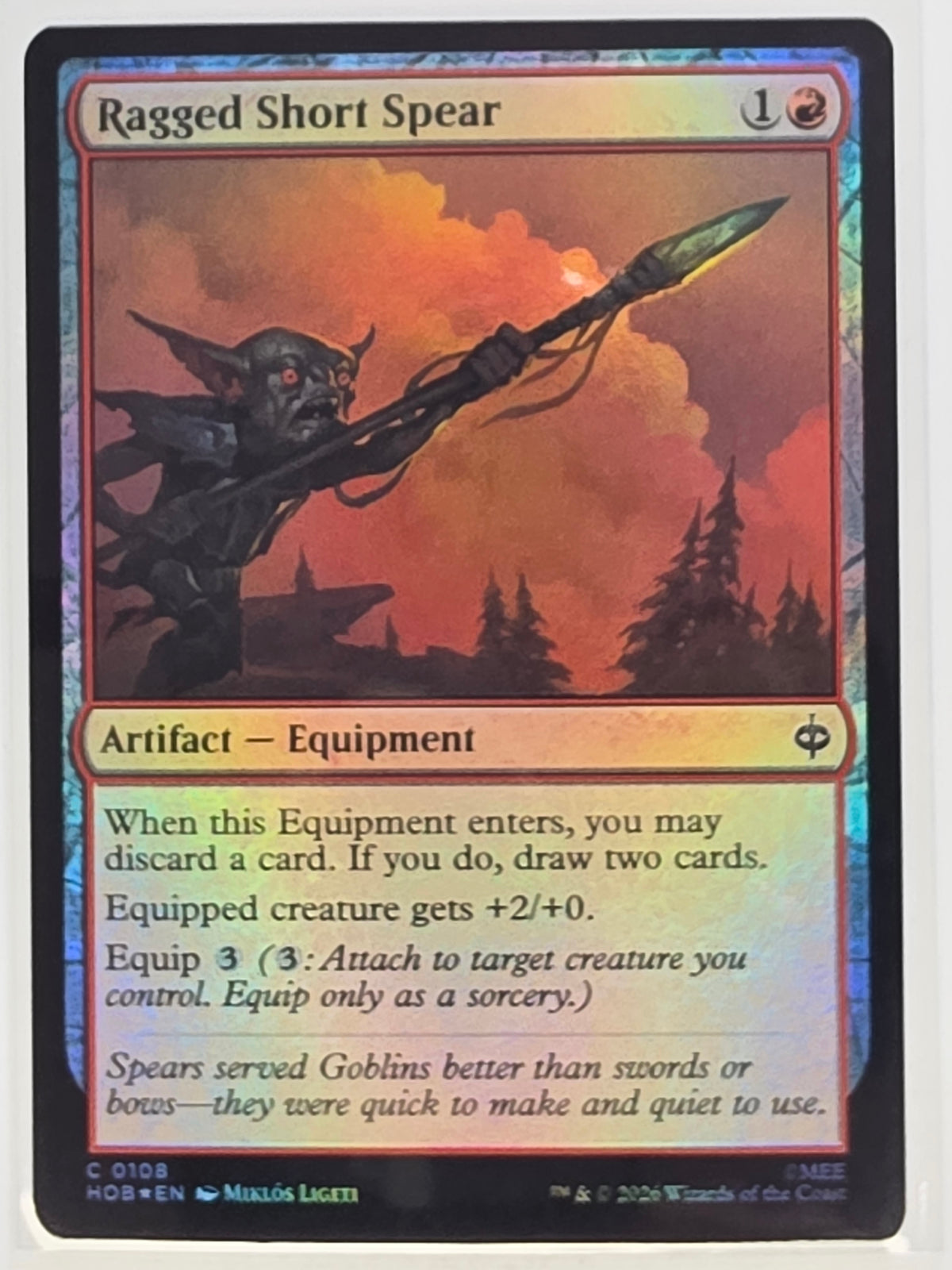 MTG - The Hobbit FOIL #108 Ragged Short Spear Common