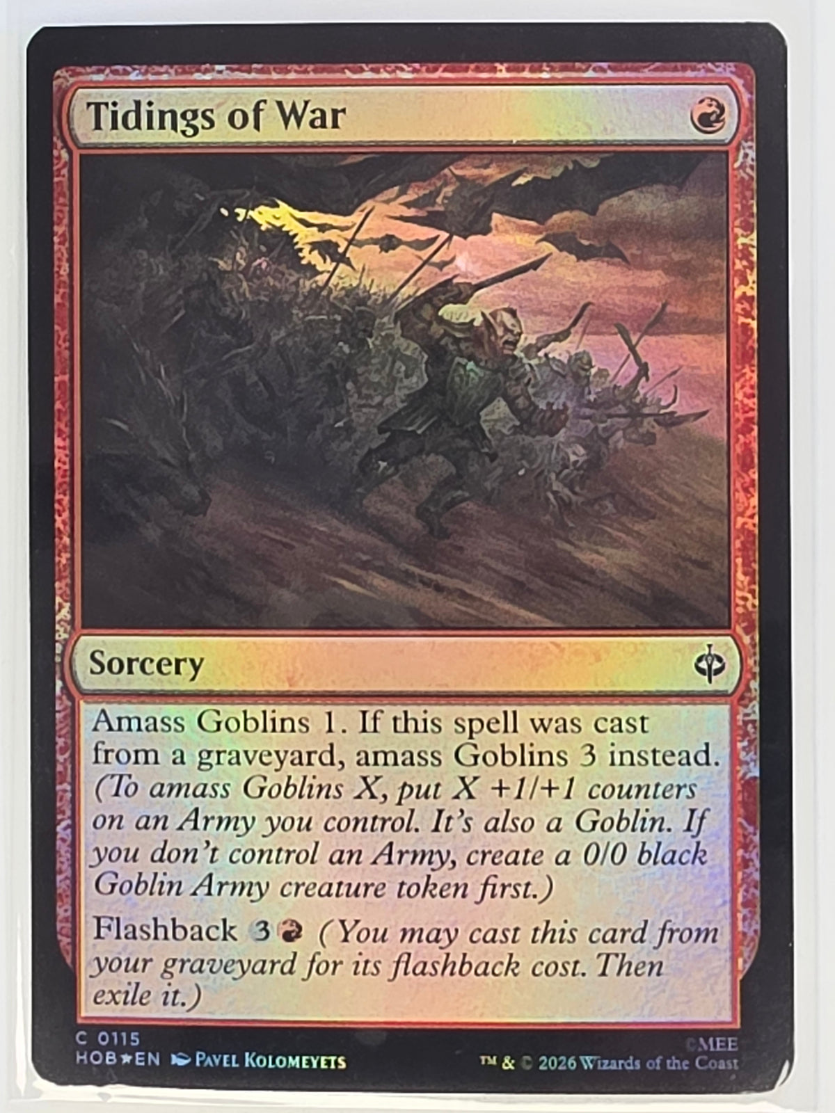 MTG - The Hobbit FOIL #115 Tidings of War Common