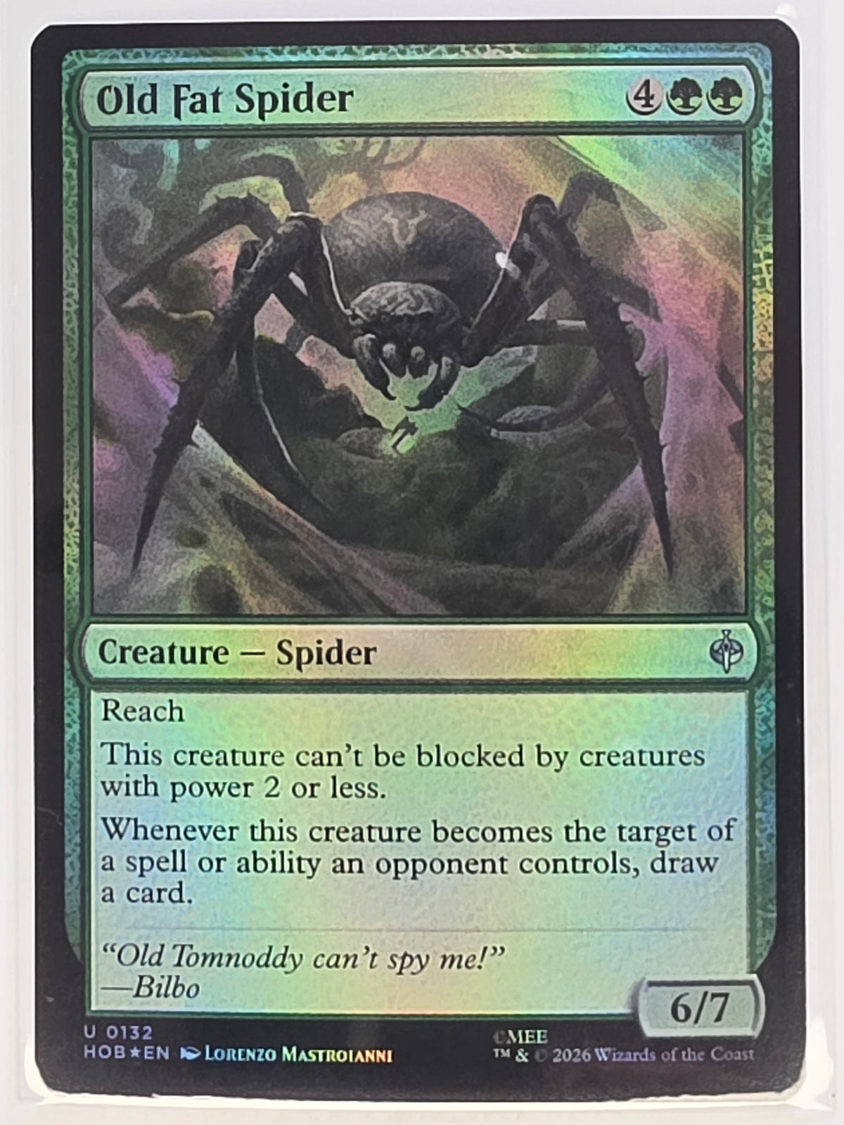 MTG - The Hobbit FOIL #132 Old Fat Spider Uncommon