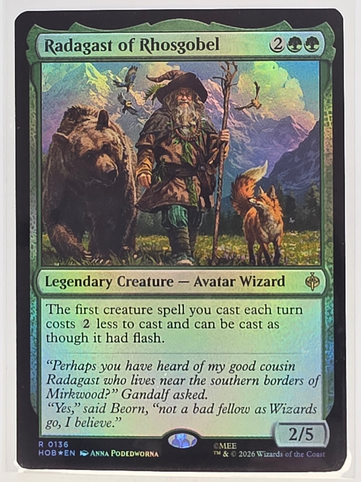 MTG - The Hobbit FOIL #136 Radagast of Rhosgobel Rare
