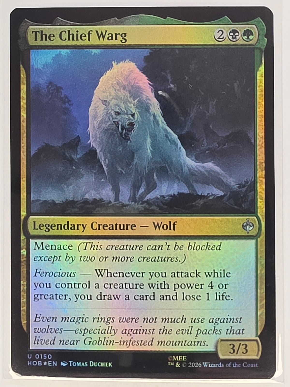 MTG - The Hobbit FOIL #150 The Chief Warg Uncommon