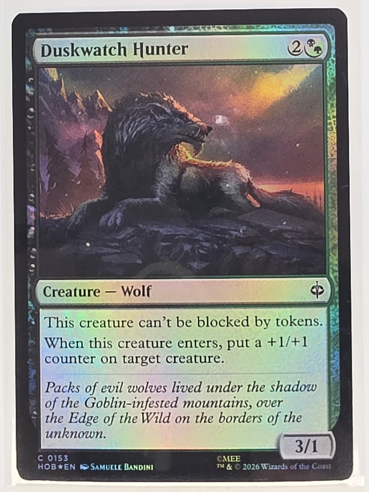 MTG - The Hobbit FOIL #153 Duskwatch Hunter Common
