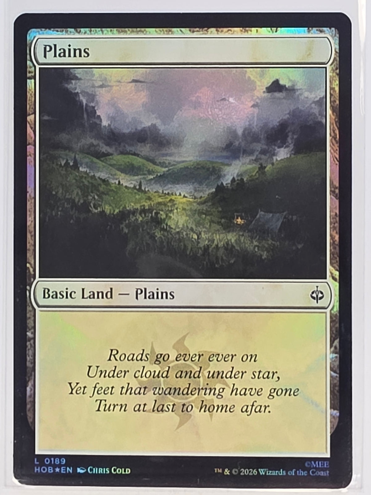MTG - The Hobbit FOIL #189 Plains Common