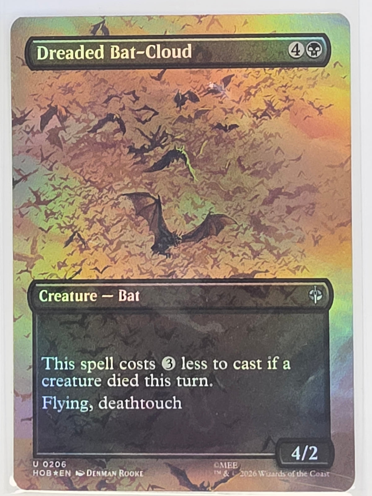 MTG - The Hobbit FOIL #206 Dreaded Bat-Cloud Borderless Uncommon