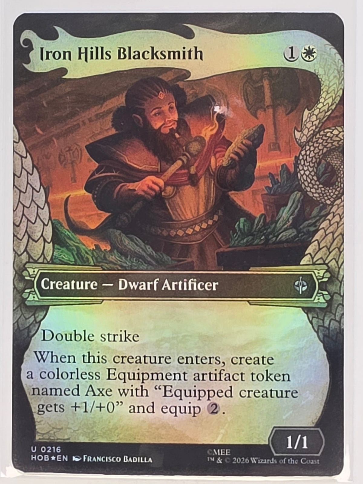 MTG - The Hobbit FOIL #216 Iron Hills Blacksmith Showcase Uncommon