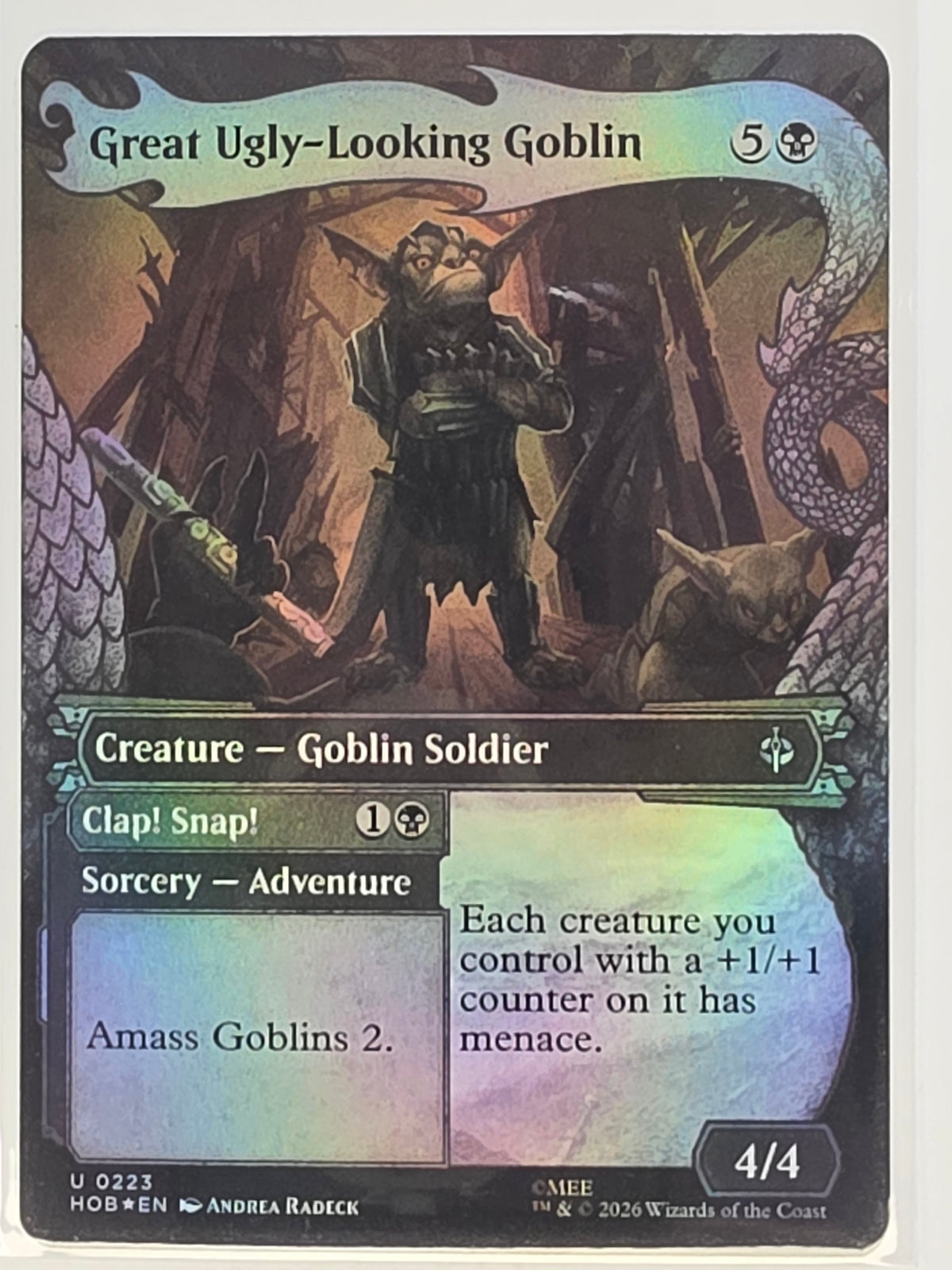 MTG - The Hobbit FOIL #223 Great Ugly-Looking Goblin Showcase Uncommon