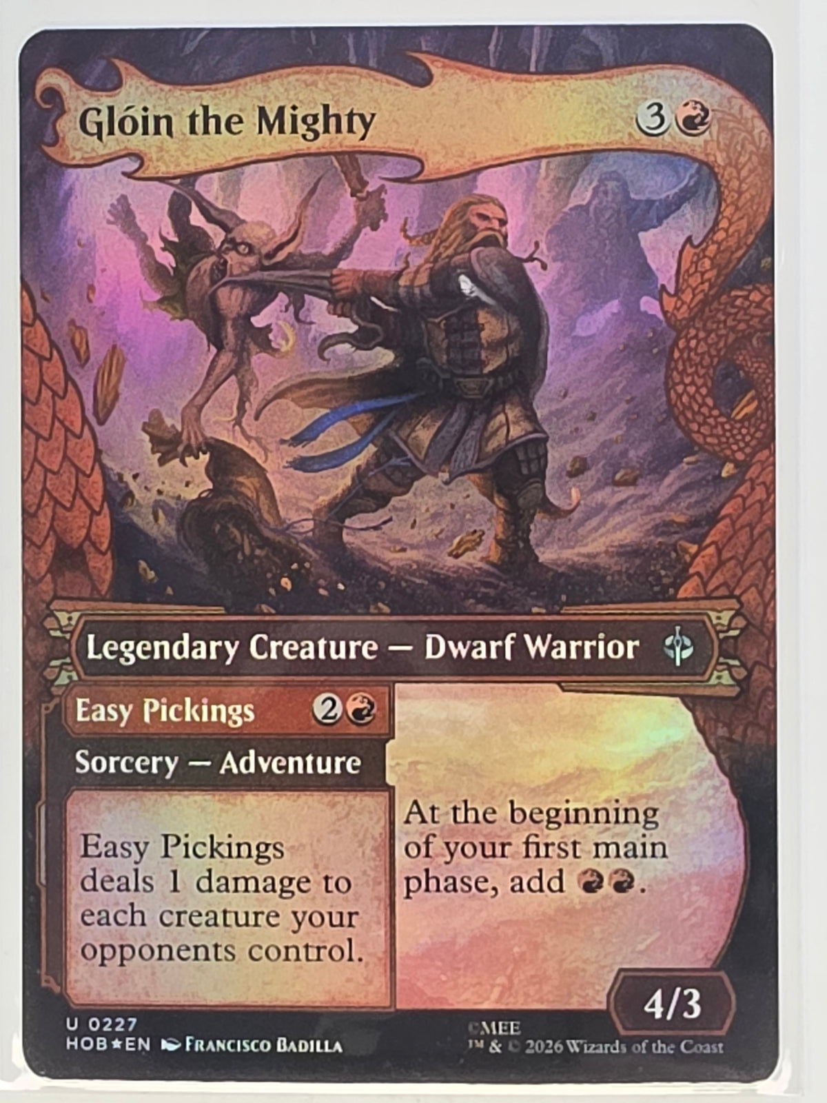 MTG - The Hobbit FOIL #227 Gloin the Mighty Showcase Uncommon