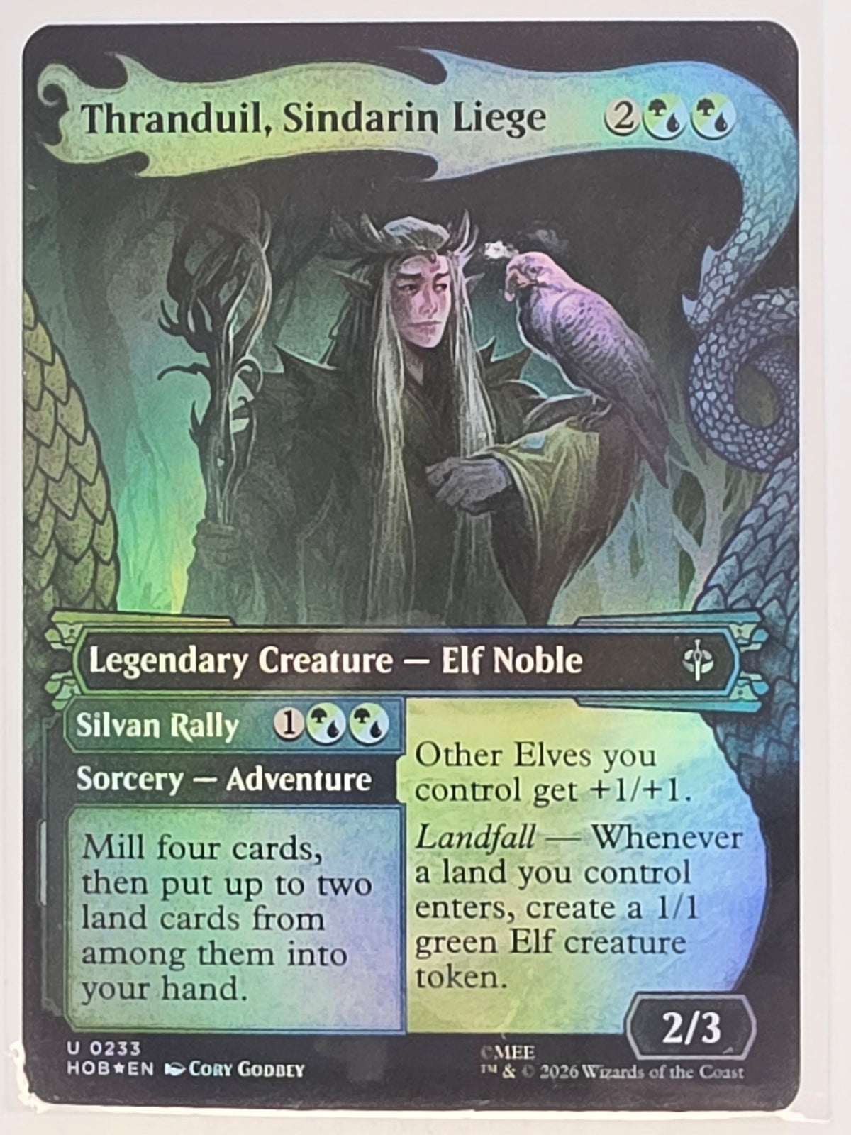 MTG - The Hobbit FOIL #233 Thranduil, Sindarin Liege Showcase Uncommon