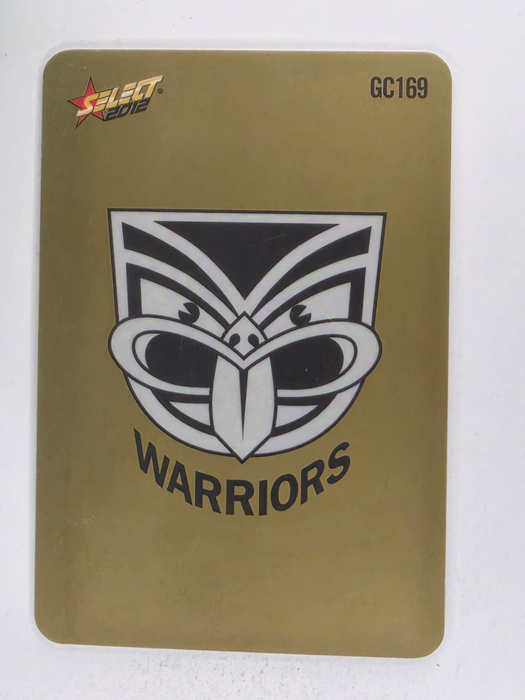 NRL 2012 Champions Gold Parallel Card #169 New Zealand Warriors Logo