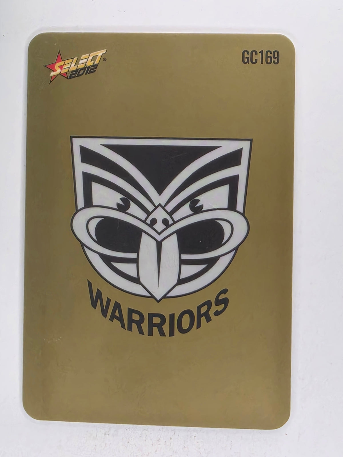 NRL 2012 Champions Gold Parallel Card #169 New Zealand Warriors Logo