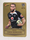 NRL 2012 Champions Gold Parallel Card #170 Simon Mannering New Zealand Warriors