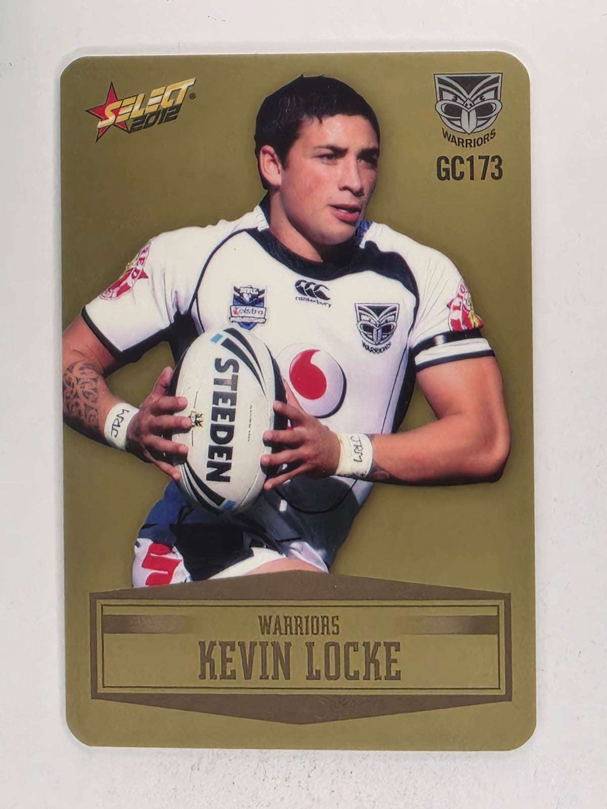 NRL 2012 Champions Gold Parallel Card #173 Kevin Locke New Zealand Warriors