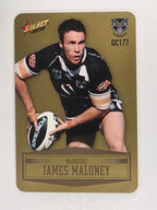 NRL 2012 Champions Gold Parallel Card #177 James Maloney New Zealand Warriors
