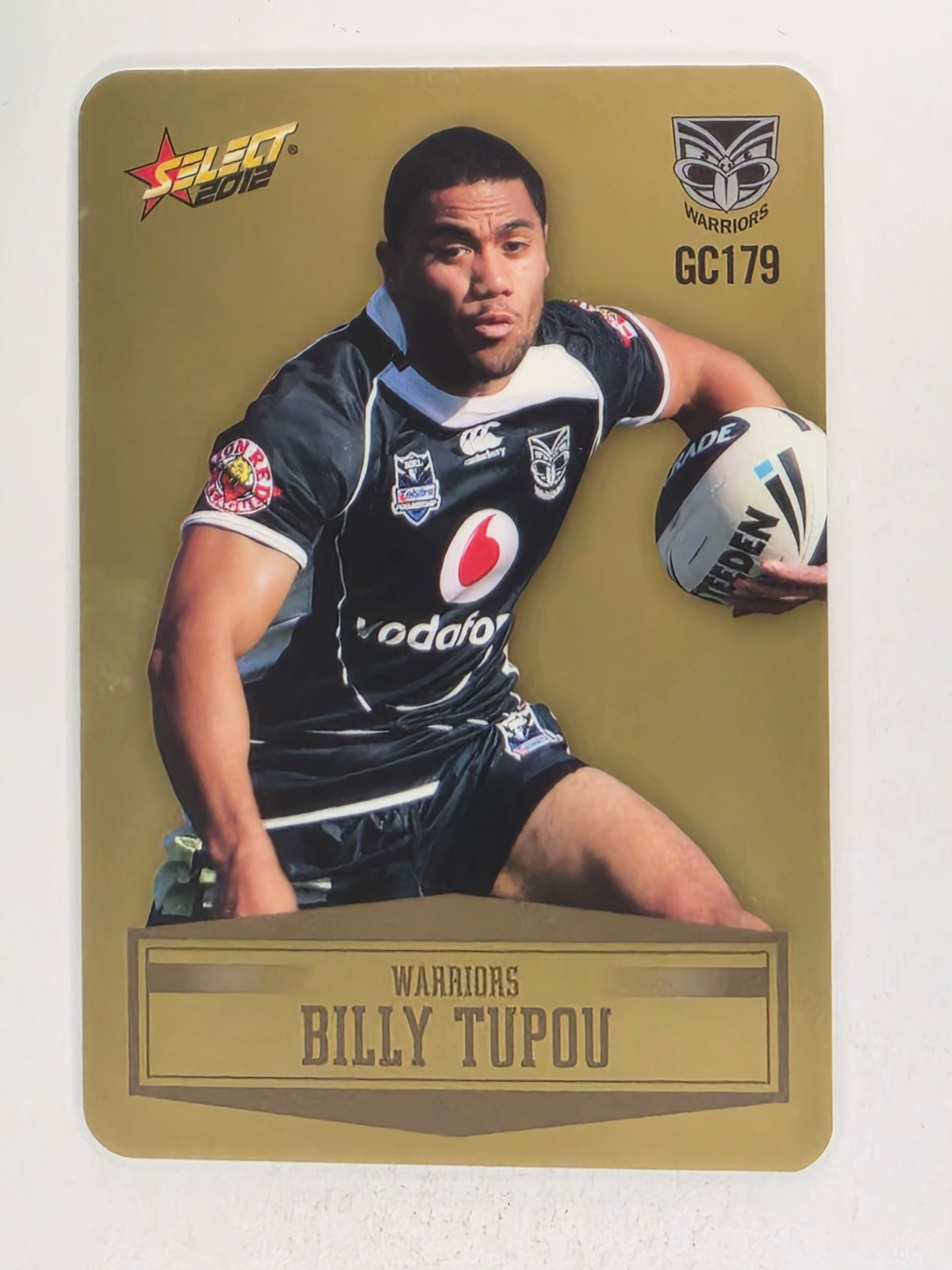 NRL 2012 Champions Gold Parallel Card #179 Bill Tupou New Zealand Warriors