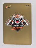 NRL 2012 Champions Gold Parallel Card #181 Wests Tigers Logo