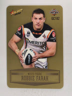 NRL 2012 Champions Gold Parallel Card #182 Robbie Farah Wests Tigers