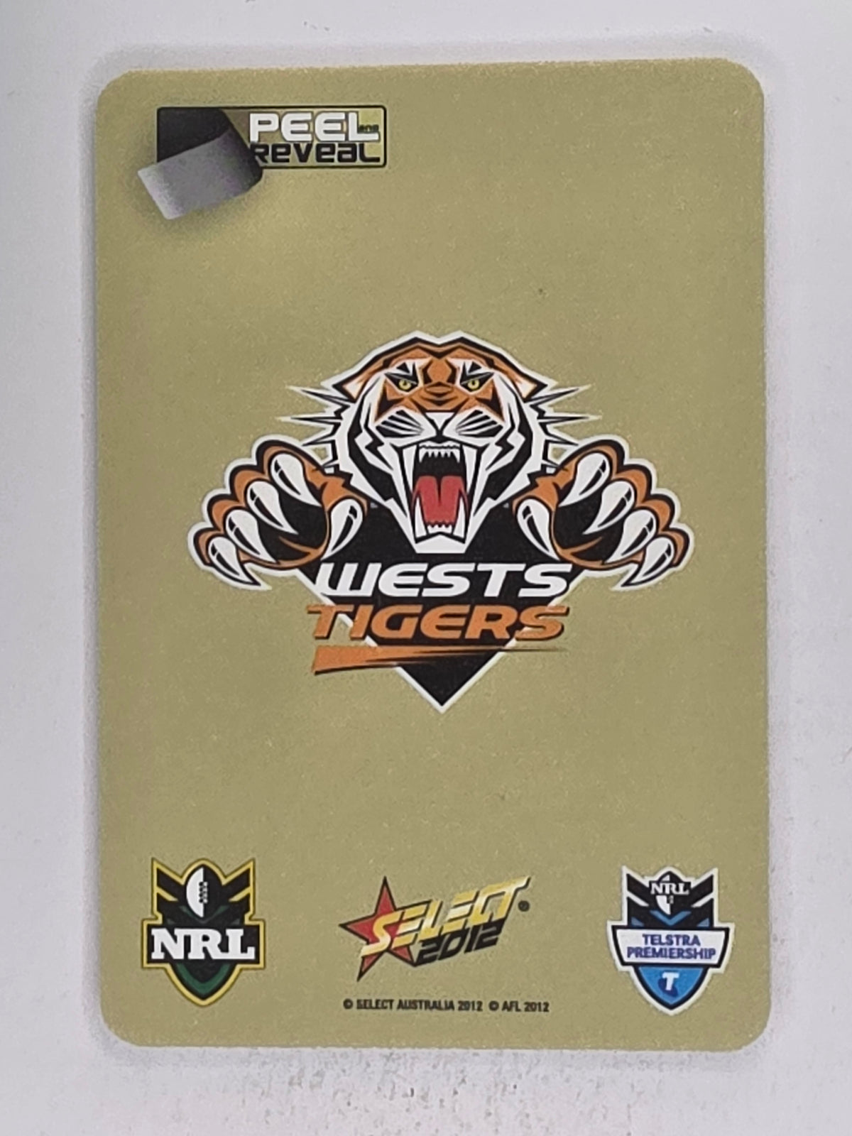 NRL 2012 Champions Gold Parallel Card #182 Robbie Farah Wests Tigers