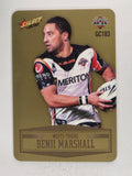 NRL 2012 Champions Gold Parallel Card #183 Benji Marshall Wests Tigers