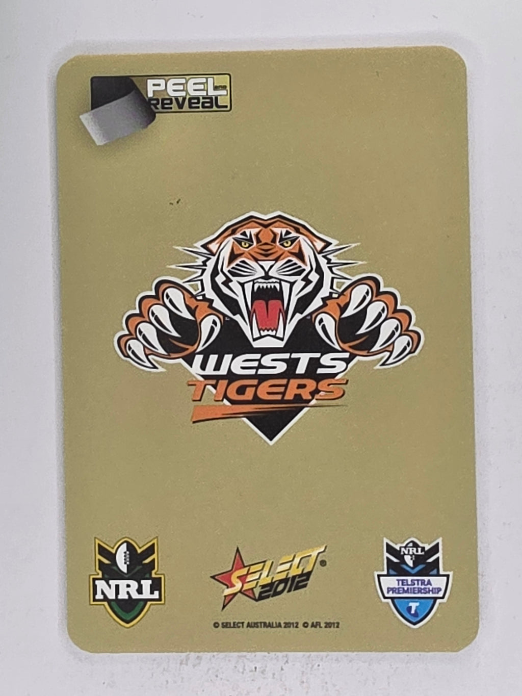 NRL 2012 Champions Gold Parallel Card #184 Liam Fulton Wests Tigers