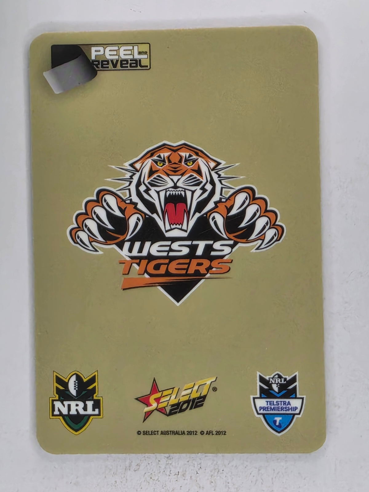 NRL 2012 Champions Gold Parallel Card #186 Gareth Ellis Wests Tigers