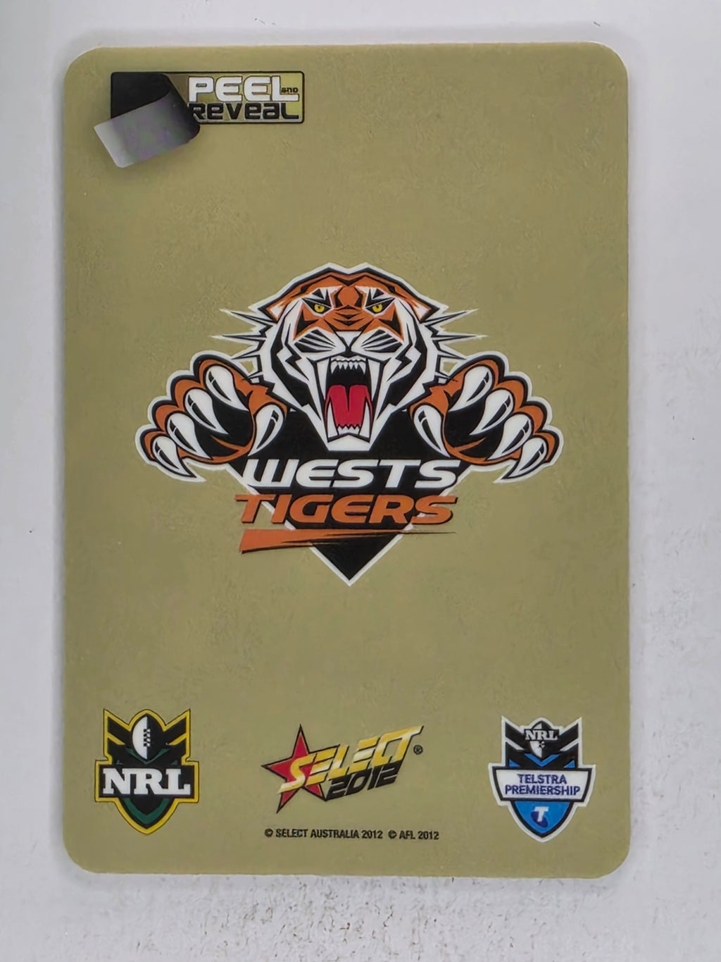 NRL 2012 Champions Gold Parallel Card #187 Blake Ayshford Wests Tigers