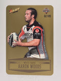 NRL 2012 Champions Gold Parallel Card #189 Aaron Woods Wests Tigers