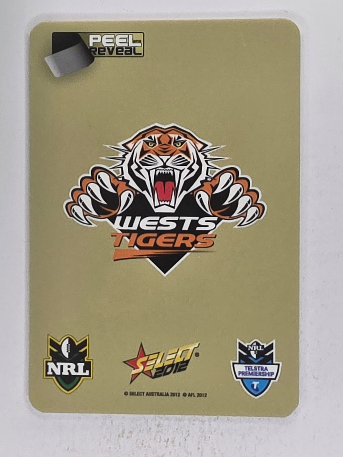 NRL 2012 Champions Gold Parallel Card #190 Chris Lawrence Wests Tigers