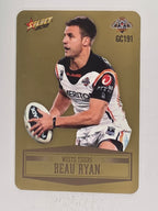 NRL 2012 Champions Gold Parallel Card #191 Beau Ryan Wests Tigers