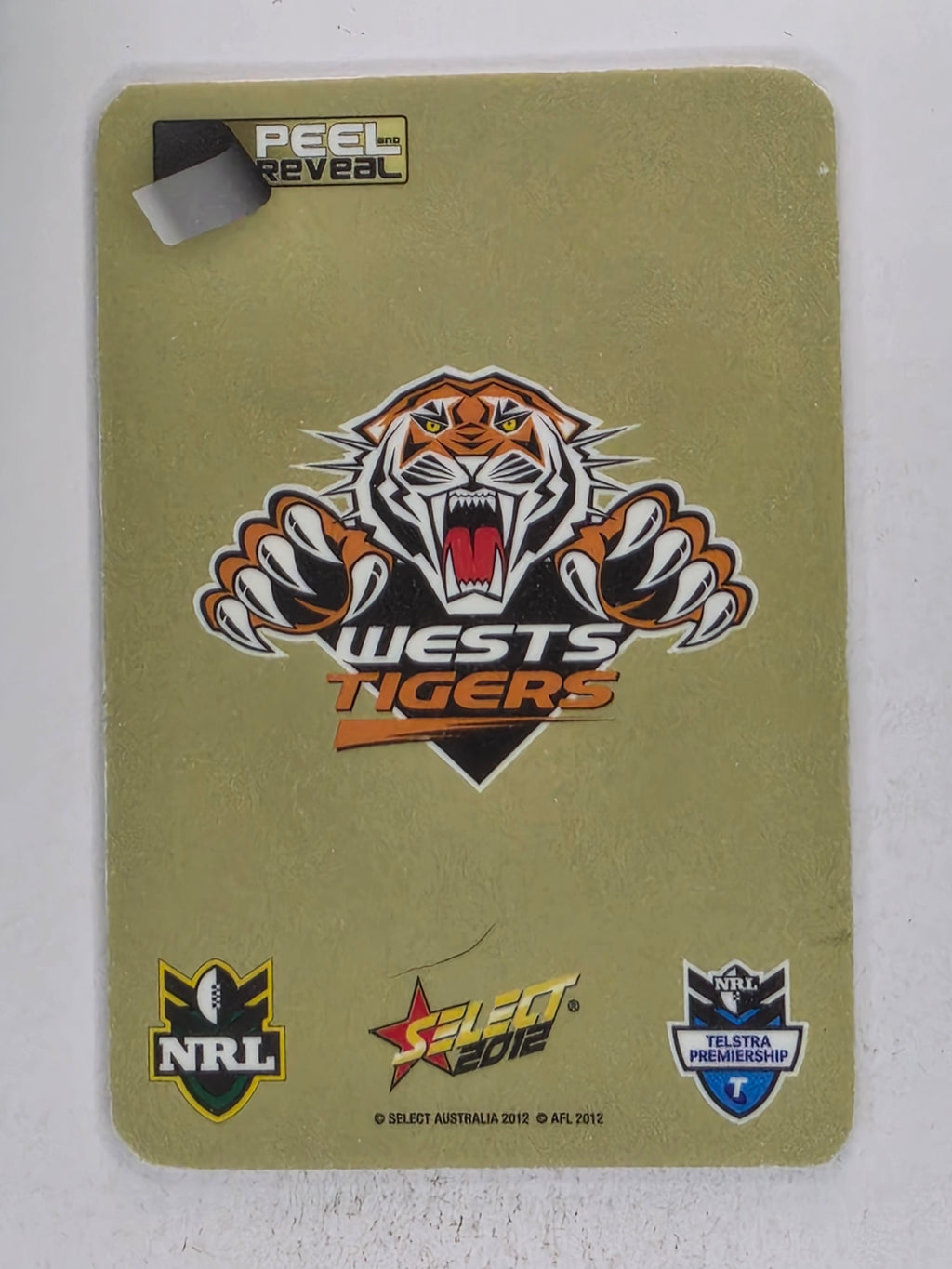 NRL 2012 Champions Gold Parallel Card #192 Matt Utai Wests Tigers