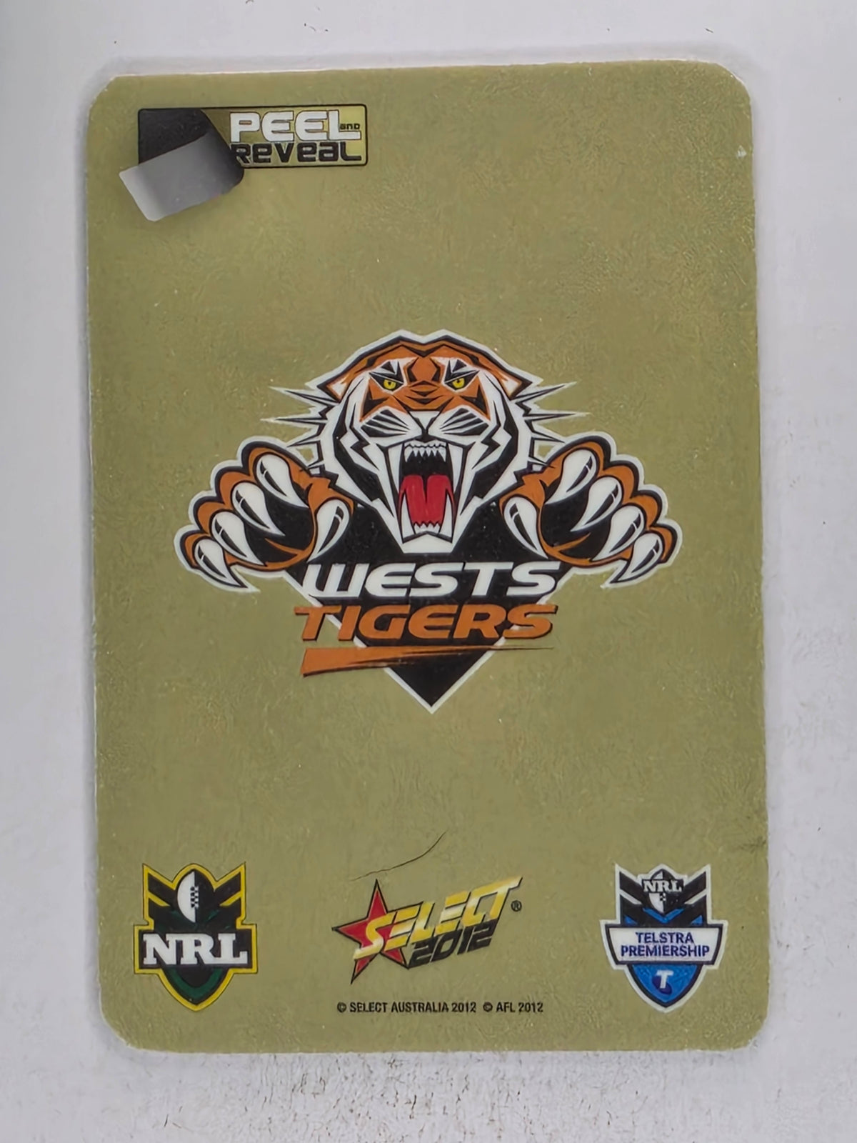 NRL 2012 Champions Gold Parallel Card #192 Matt Utai Wests Tigers