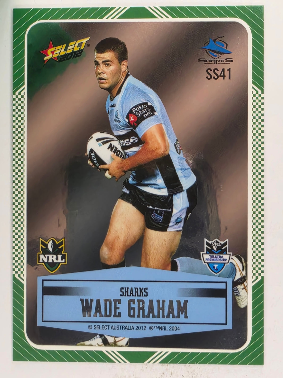 NRL 2012 Champions Peeled Parallel Card #41 Wade Graham Cronulla Sutherland Sharks