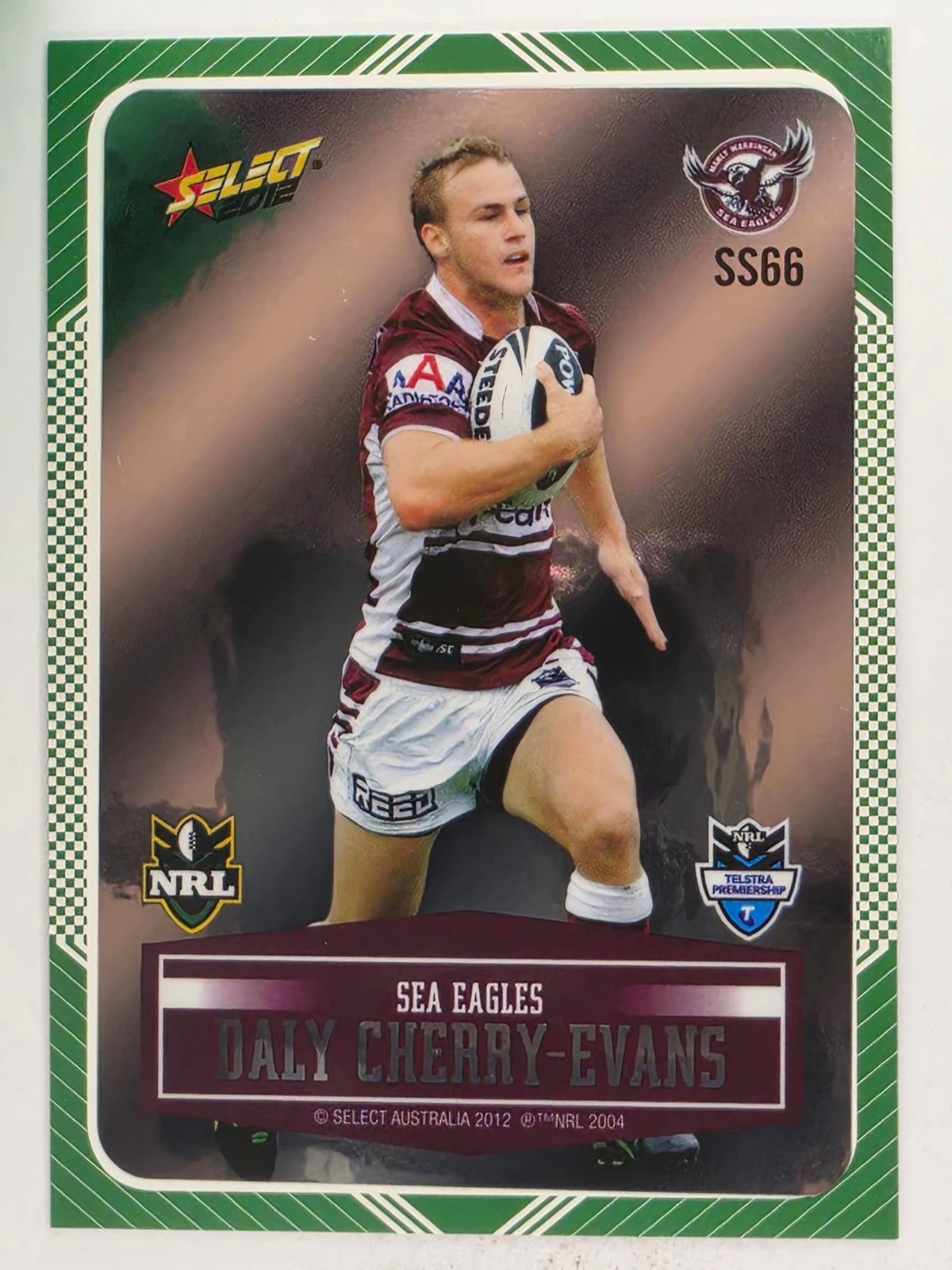 NRL 2012 Champions Peeled Parallel Card #66 Daly Cherry-Evans Manly Warringah Sea Eagles