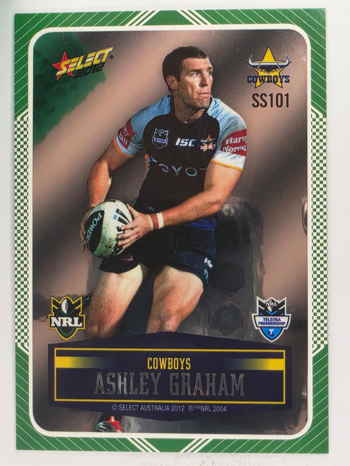 NRL 2012 Champions Peeled Parallel Card #101 Ashley Graham North Queensland Cowboys