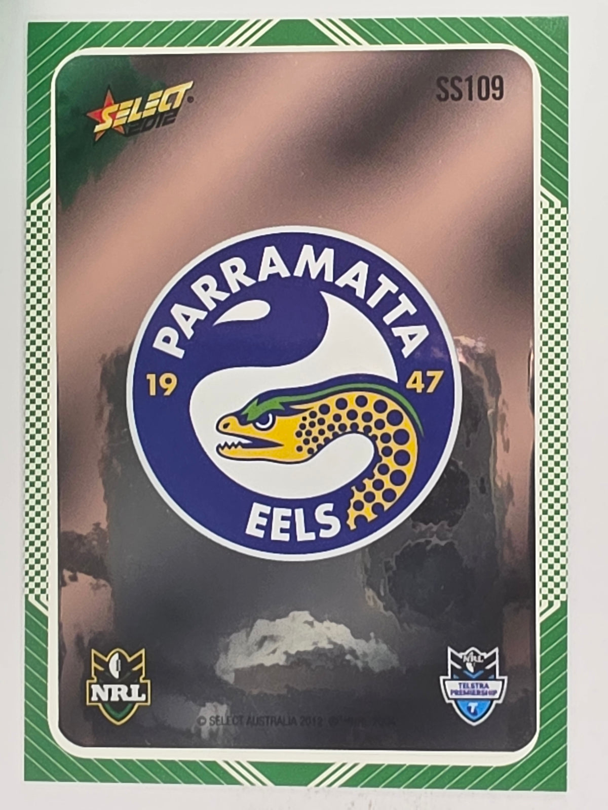 NRL 2012 Champions Peeled Parallel Card #109 Parramatta Eels Logo