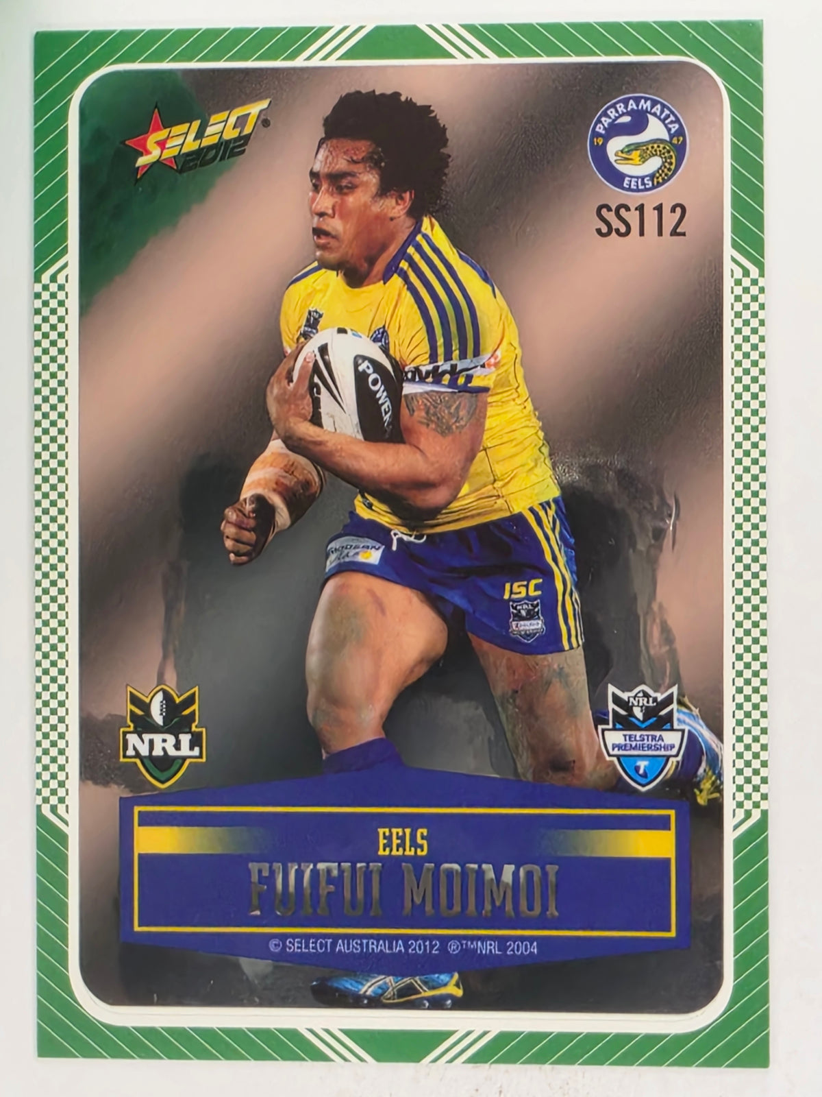 NRL 2012 Champions Peeled Parallel Card #112 Fuifui Moimoi Parramatta Eels