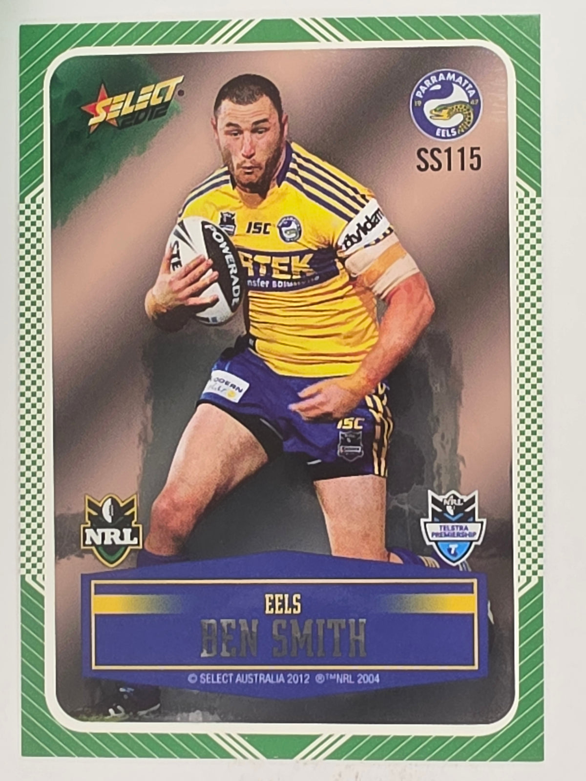 NRL 2012 Champions Peeled Parallel Card #115 Ben Smith Parramatta Eels