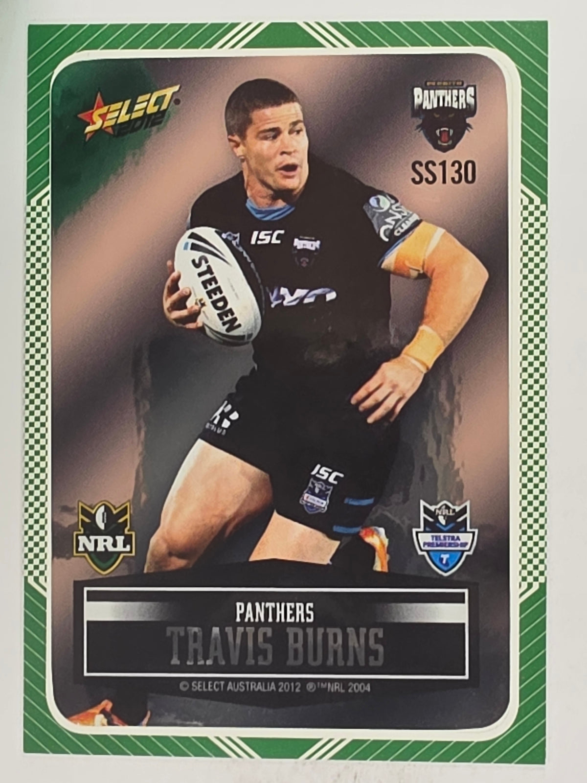 NRL 2012 Champions Peeled Parallel Card #130 Travis Burns Penrith Panthers