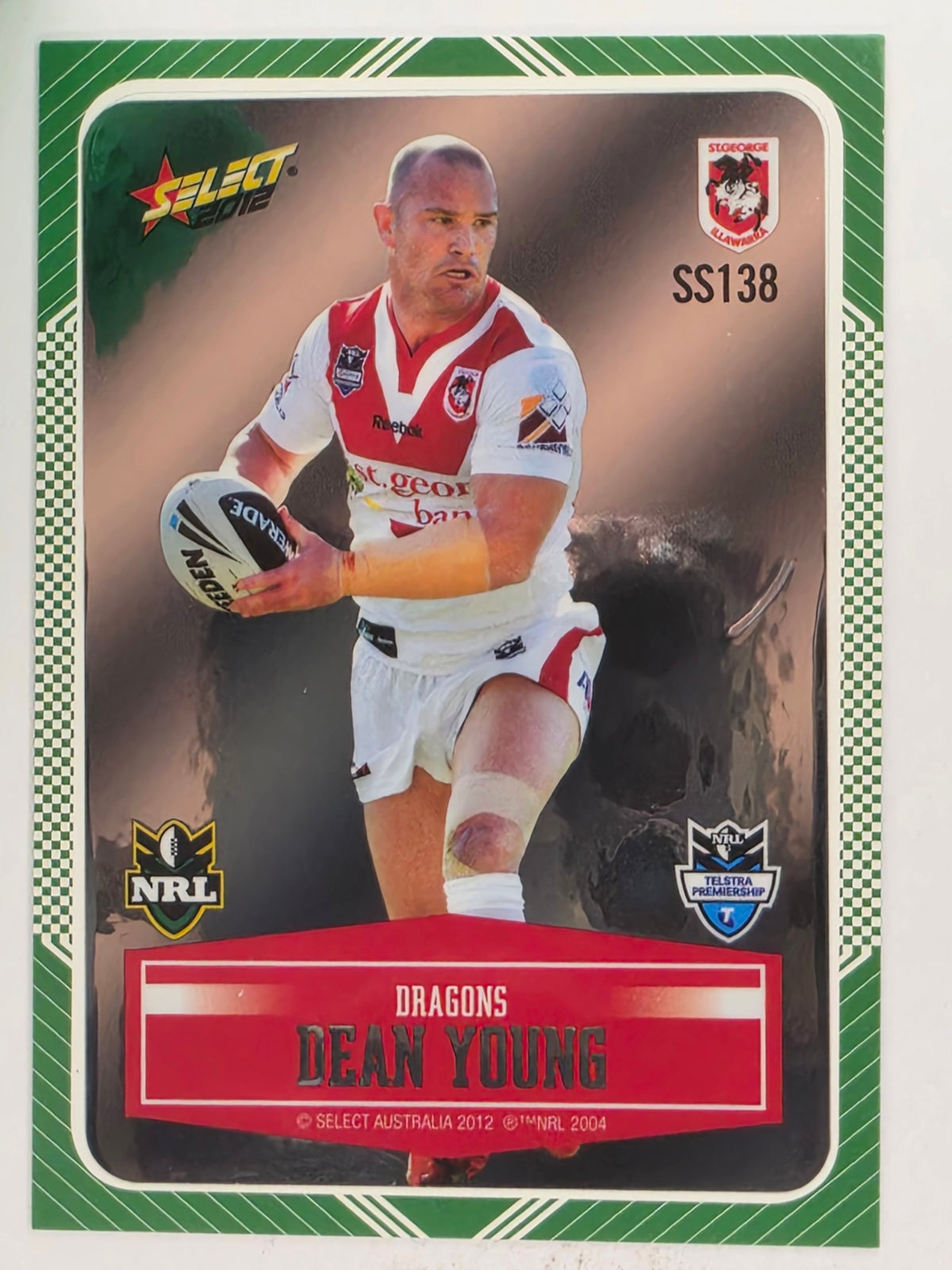 NRL 2012 Champions Peeled Parallel Card #138 Dean Young St George Illawarra Dragons