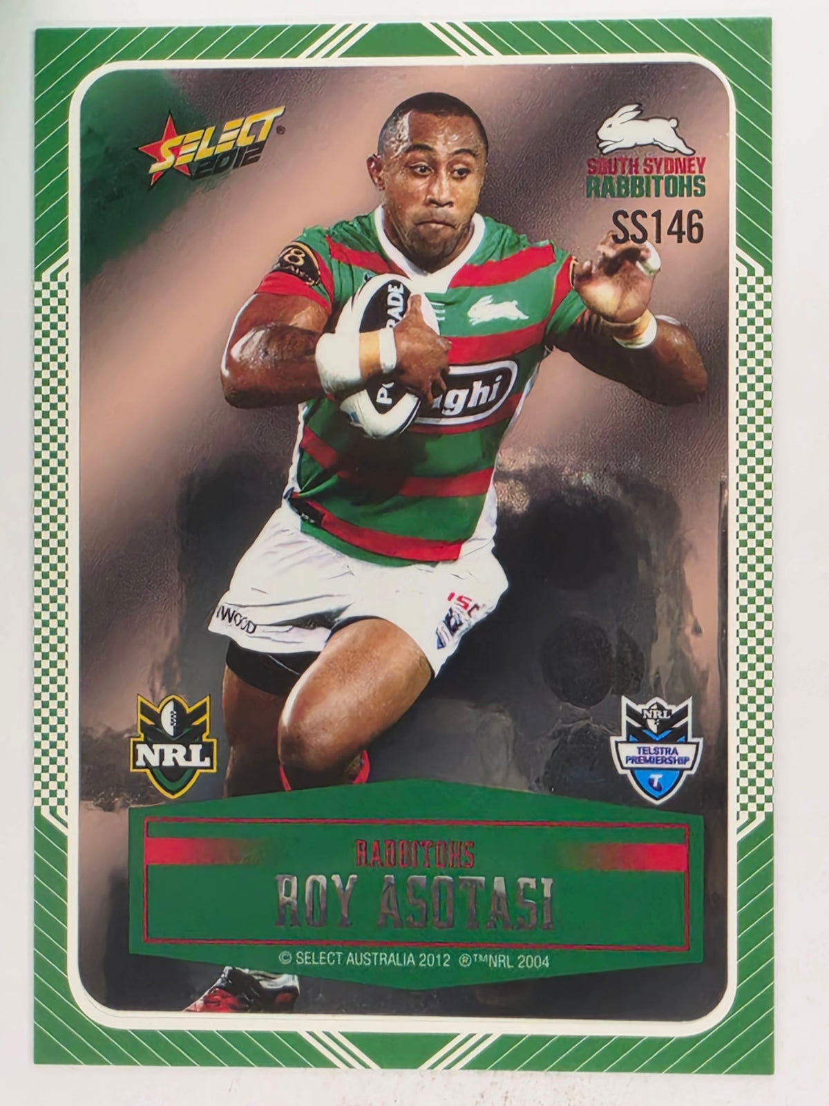 NRL 2012 Champions Peeled Parallel Card #146 Roy Asotasi South Sydney Rabbitohs