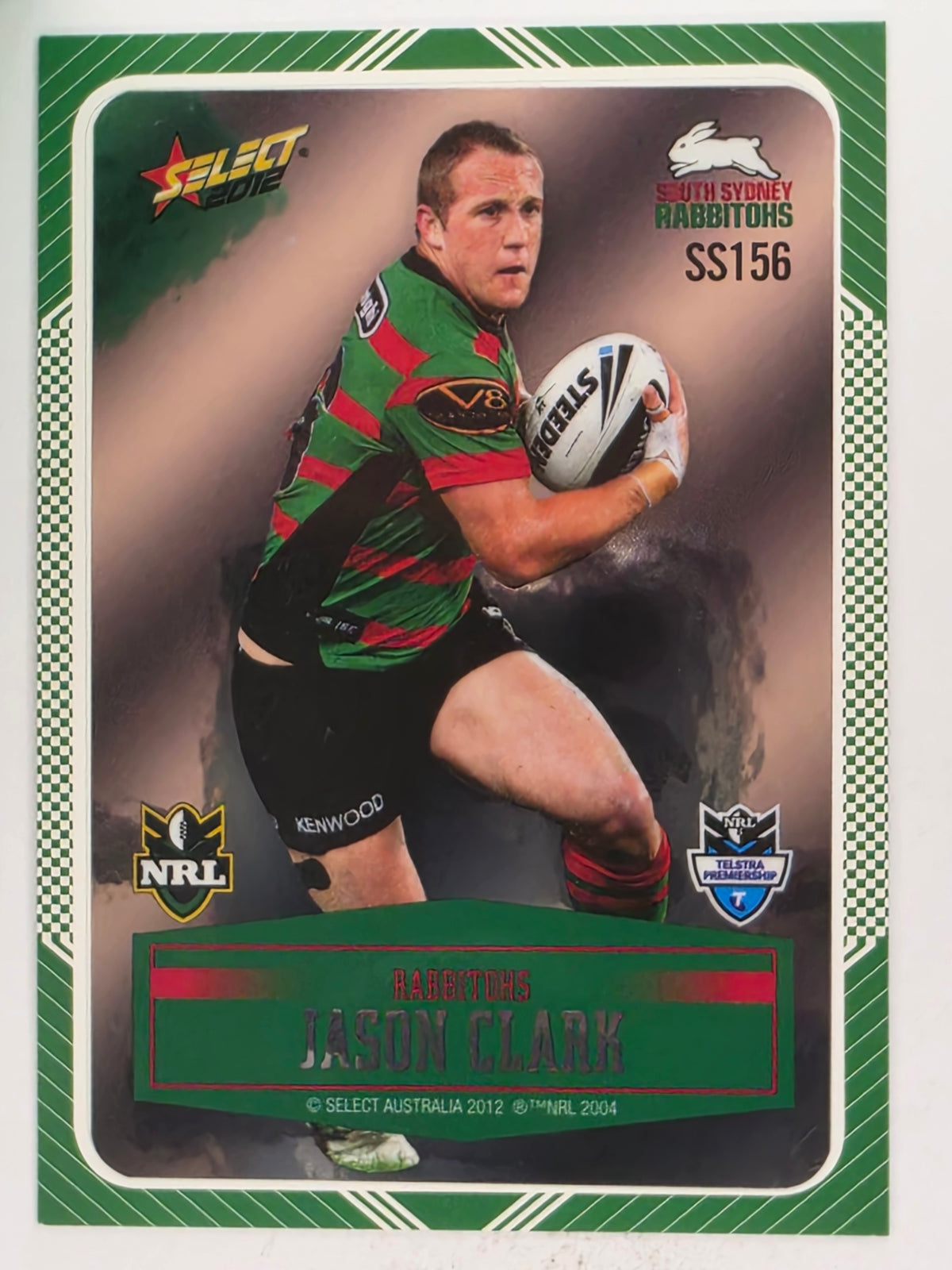 NRL 2012 Champions Peeled Parallel Card #156 Jason Clark South Sydney Rabbitohs