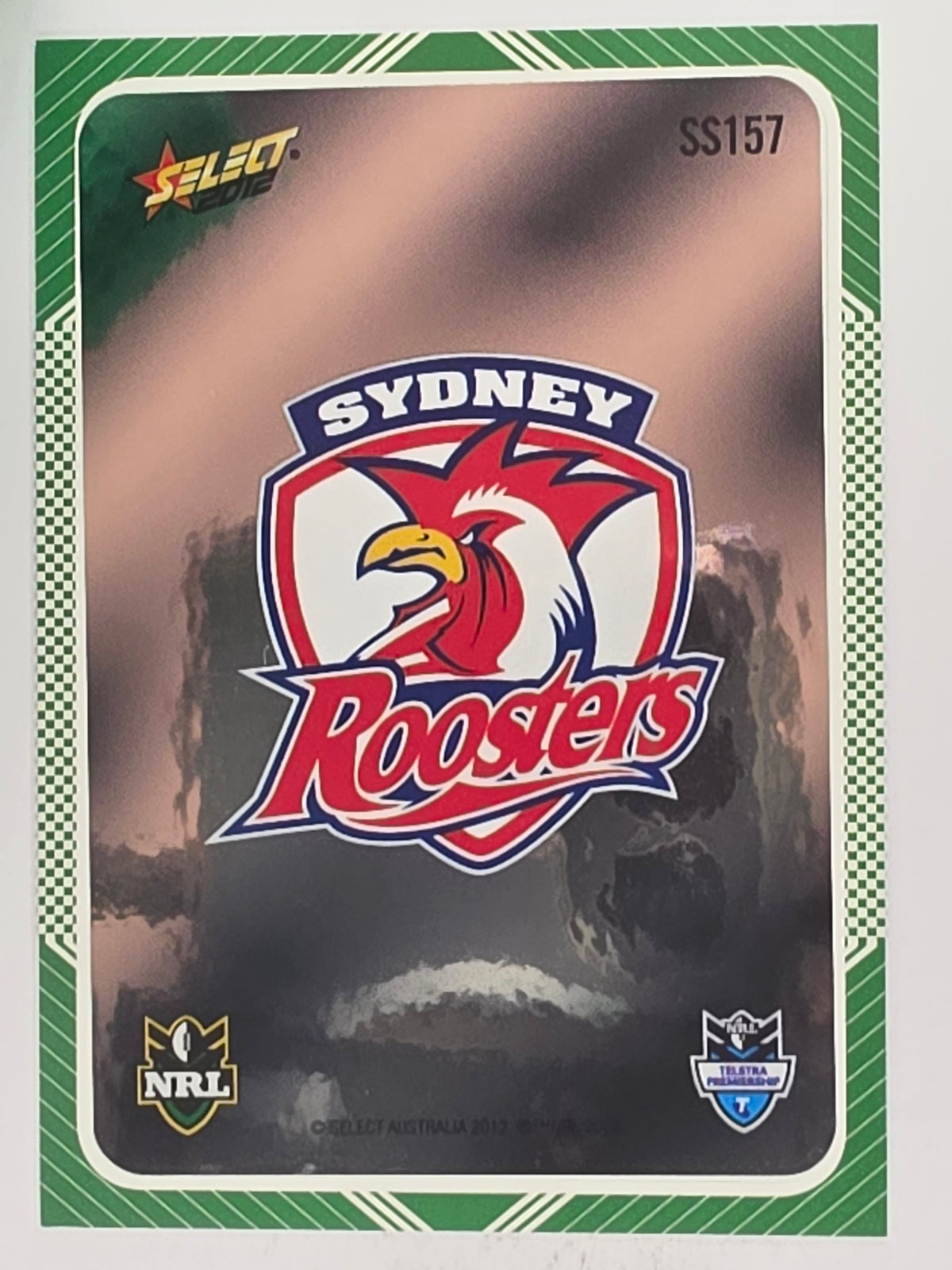 NRL 2012 Champions Peeled Parallel Card #157 Sydney Roosters Logo