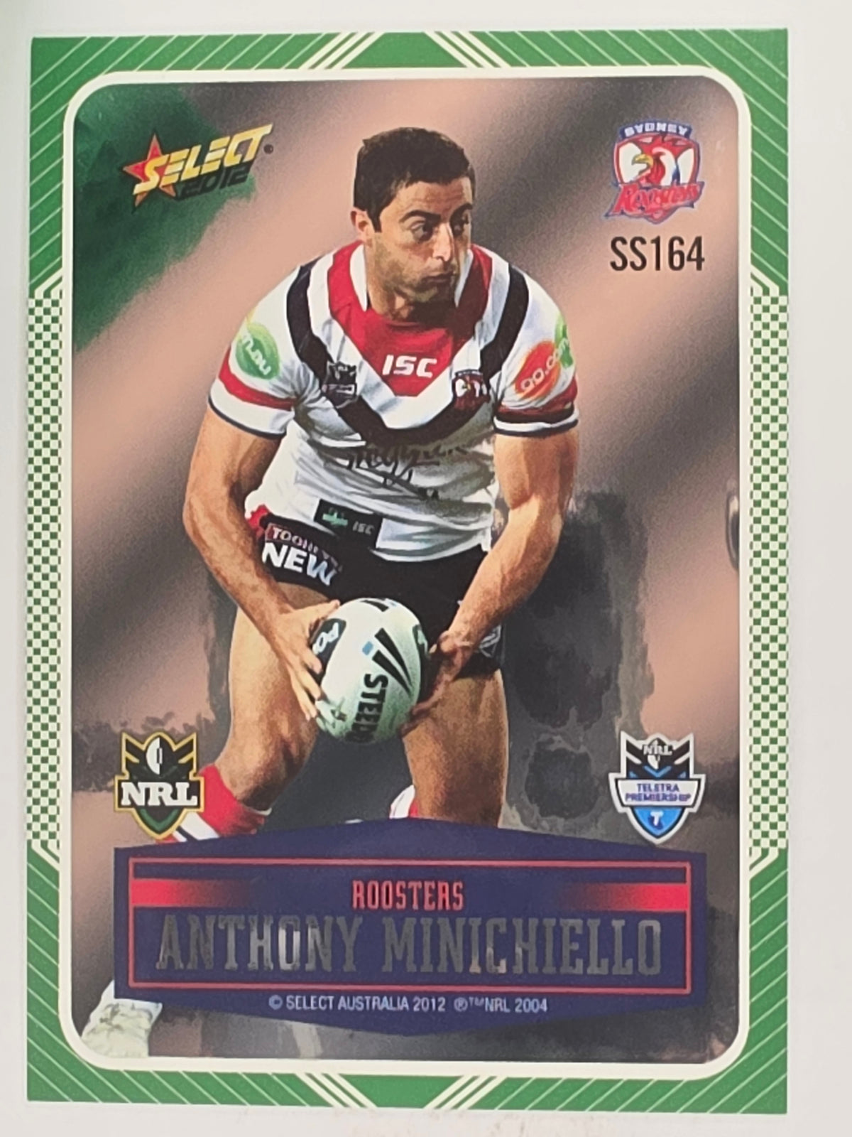 NRL 2012 Champions Peeled Parallel Card #164 Anthony Minichiello Sydney Roosters