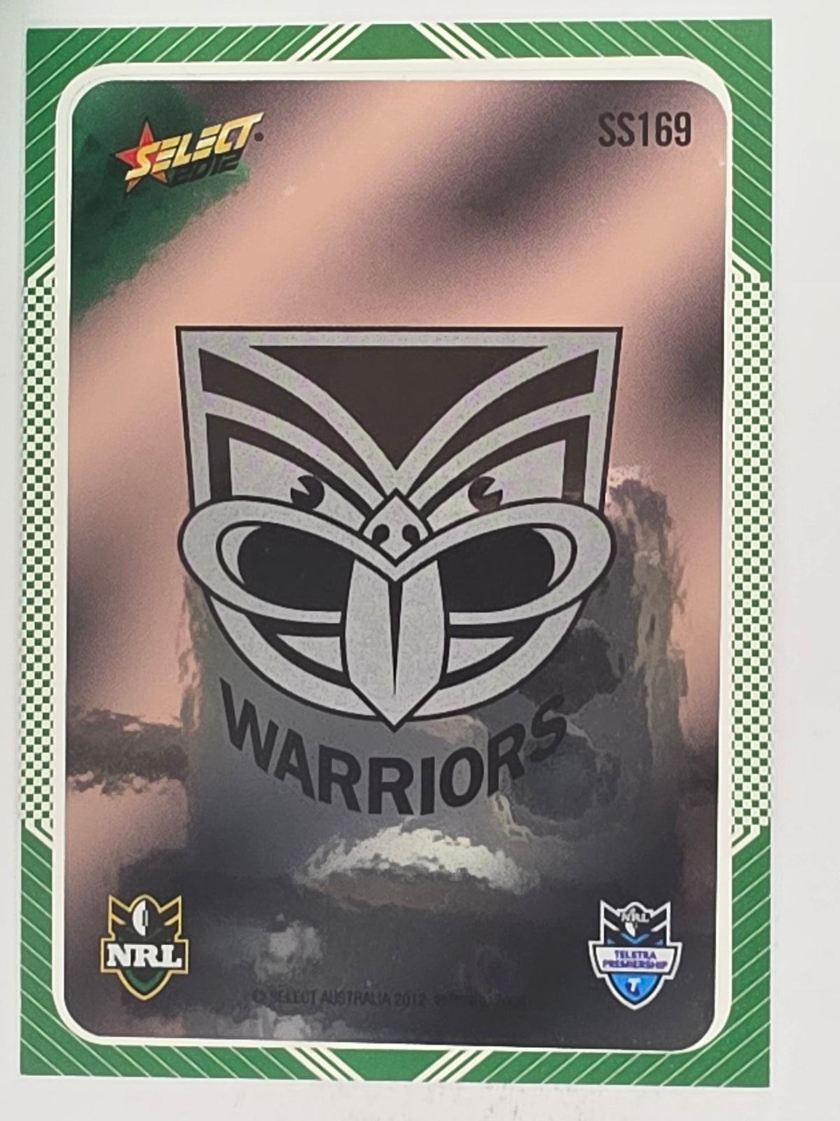 NRL 2012 Champions Peeled Parallel Card #169 New Zealand Warriors Logo