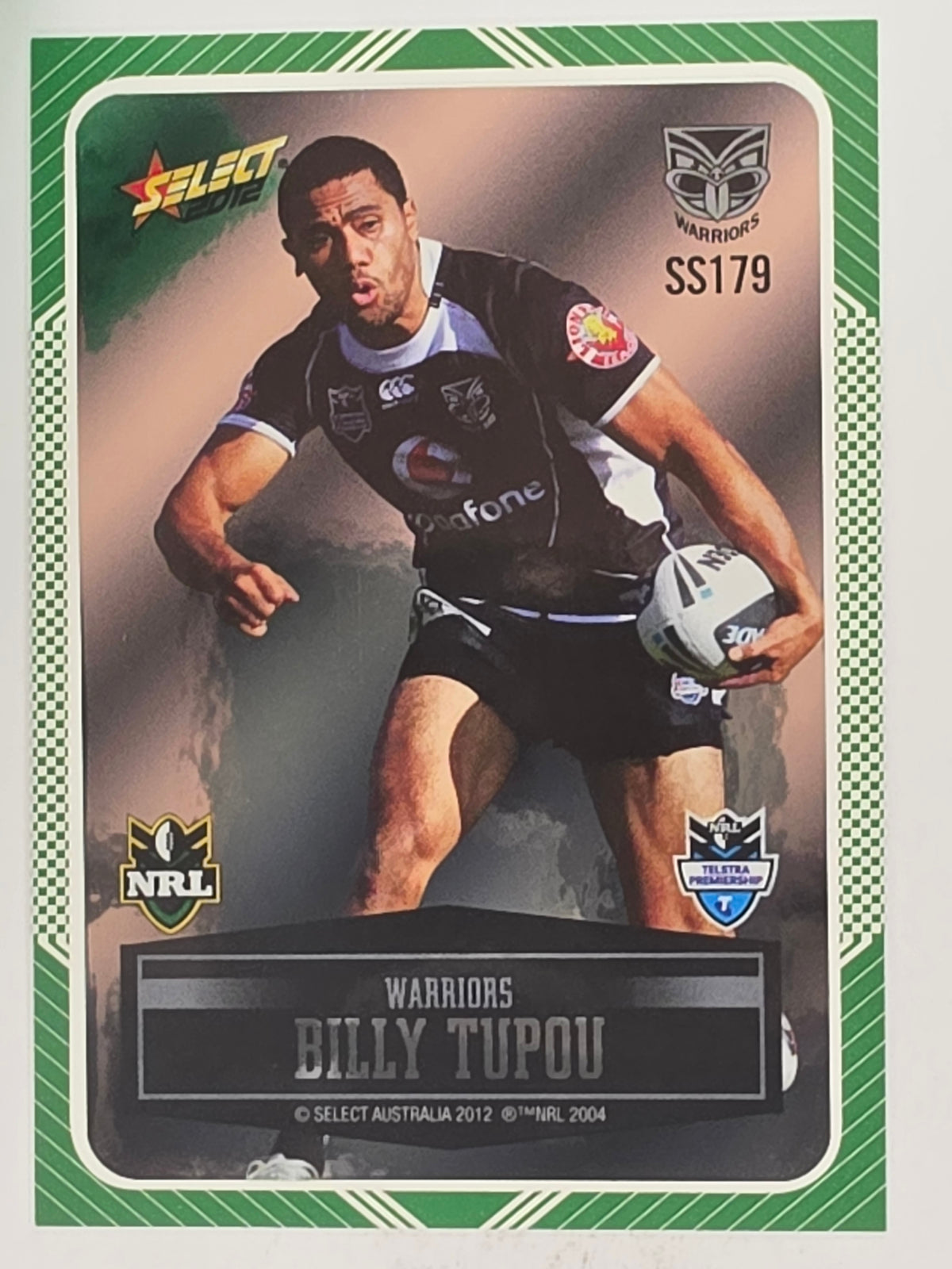 NRL 2012 Champions Peeled Parallel Card #179 Bill Tupou New Zealand Warriors