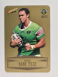 NRL 2012 Champions Gold Parallel Card #17 Dane Tilse Canberra Raiders