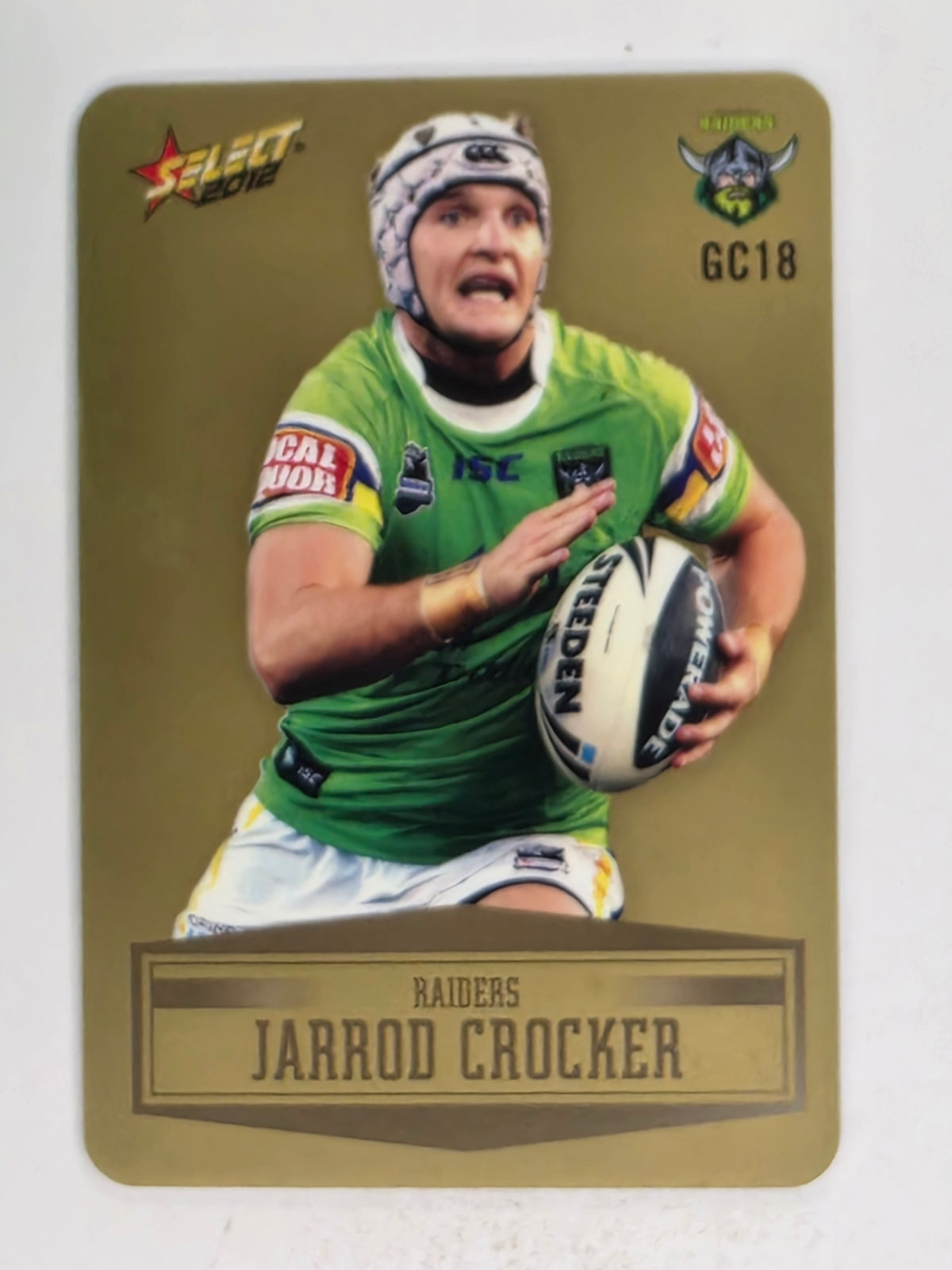 NRL 2012 Champions Gold Parallel Card #18 Jarrod Croker Canberra Raiders