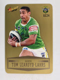 NRL 2012 Champions Gold Parallel Card #24 Tom Learoyd-Lahrs Canberra Raiders
