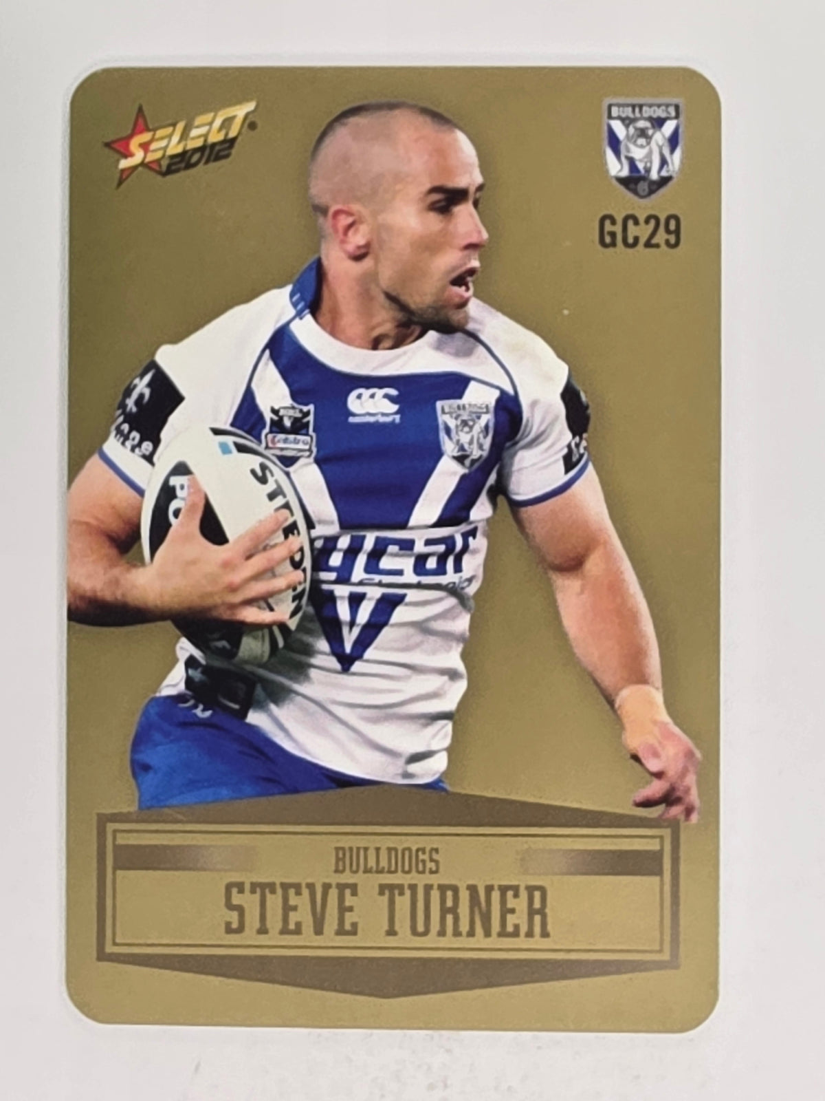 NRL 2012 Champions Gold Parallel Card #29 Steve Turner Canterbury Bankstown Bulldogs