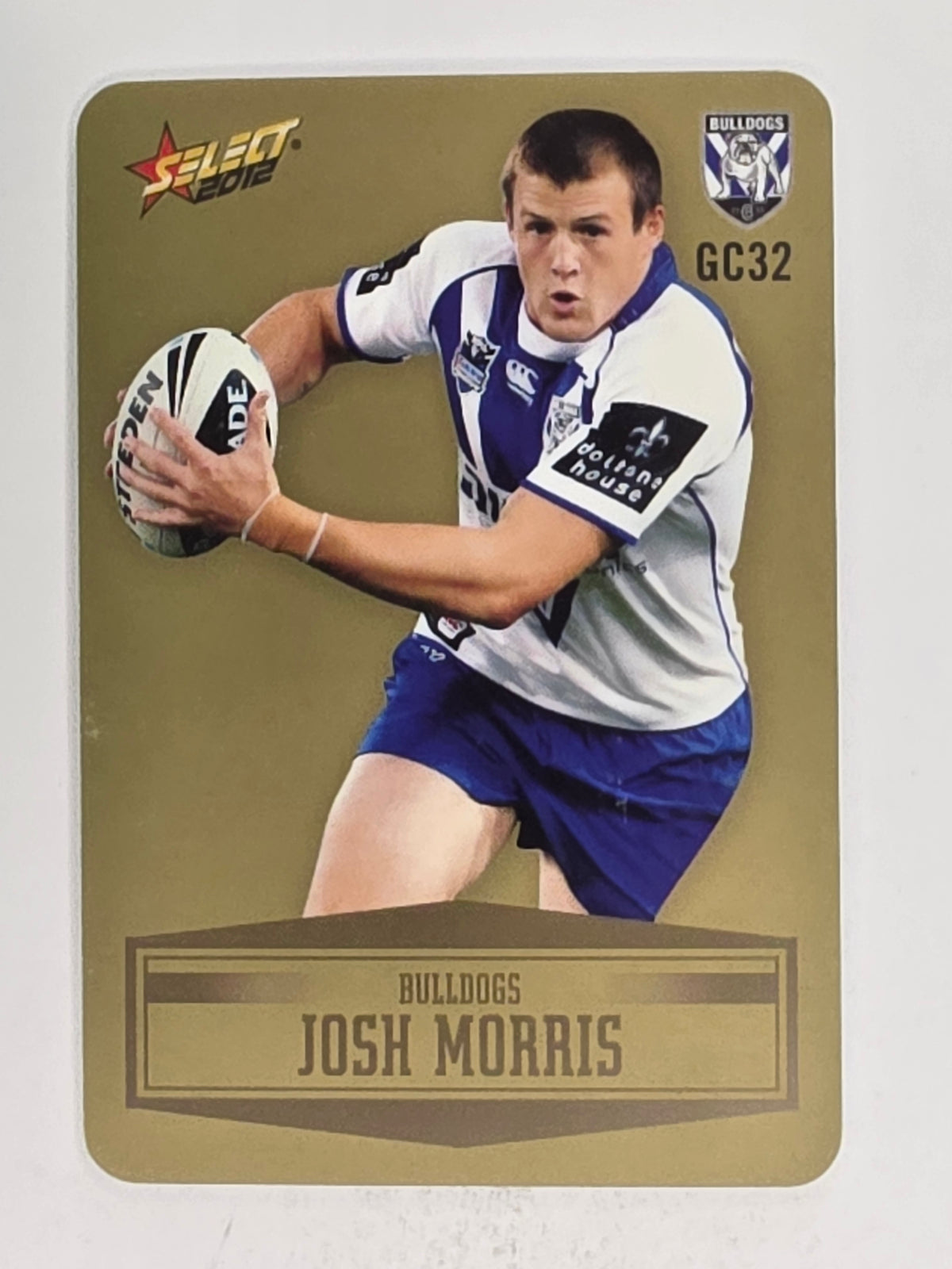 NRL 2012 Champions Gold Parallel Card #32 Josh Morris Canterbury Bankstown Bulldogs