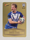 NRL 2012 Champions Gold Parallel Card #34 David Stagg Canterbury Bankstown Bulldogs